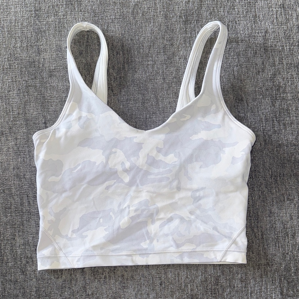 lululemon athletica White Camo Tank Top